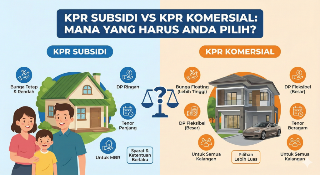 KPR Subsidi atau KPR Komersial